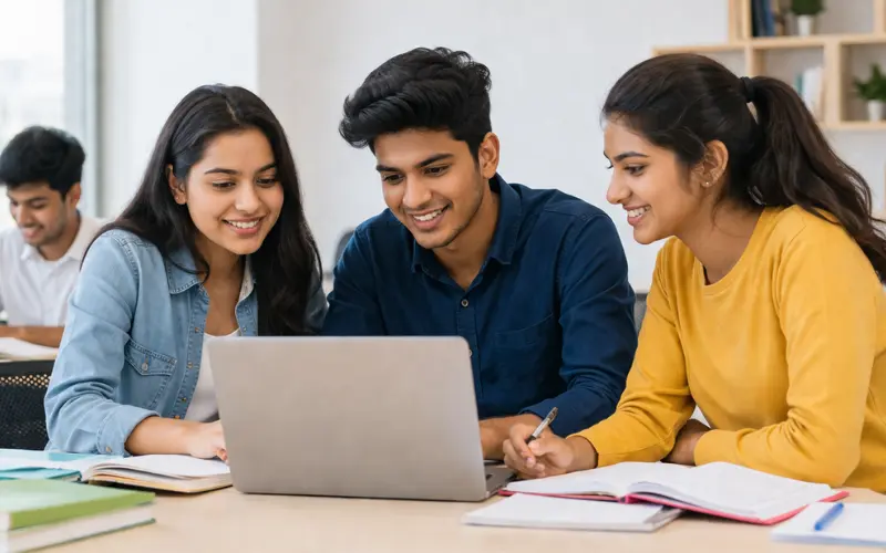 AI ML training in Lucknow – students learning machine learning and data basics in classroom