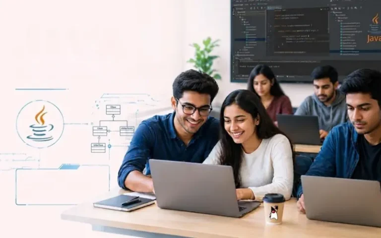 Java training in Lucknow – students learning programming and web development in classroom