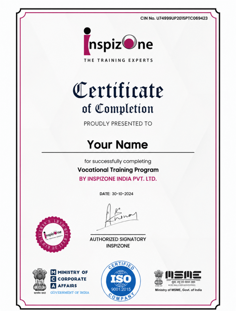 Vocational Training Certificate Inspizone
